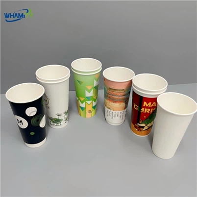 Bicchieri caldi freddi in carta da 22 once - Bicchieri per bevande usa e getta Singoli a doppia parete Ø90