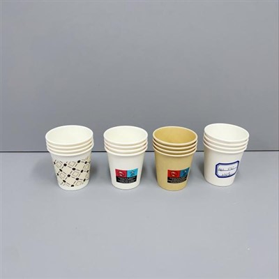 Bicchieri di carta biodegradabili di piccole dimensioni a parete singola da 3 Oz Ø55