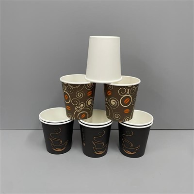 Bicchiere di carta ecologico-a parete singola da 6 Oz Ø68